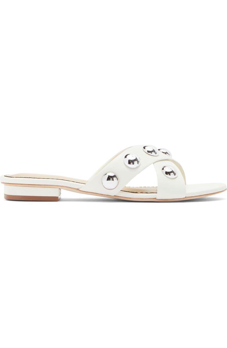 Cinq à Sept Grace Studded Slide Sandal, Alternate, color, Ivory