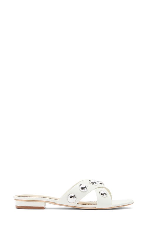Cinq À Sept Grace Studded Slide Sandal In White