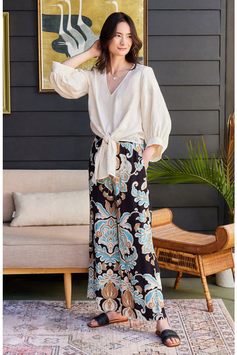 Floral Wide Leg Pants, Alternate, color, PRINT