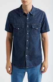 Tecovas Short Sleeve Denim Snap-Up Shirt