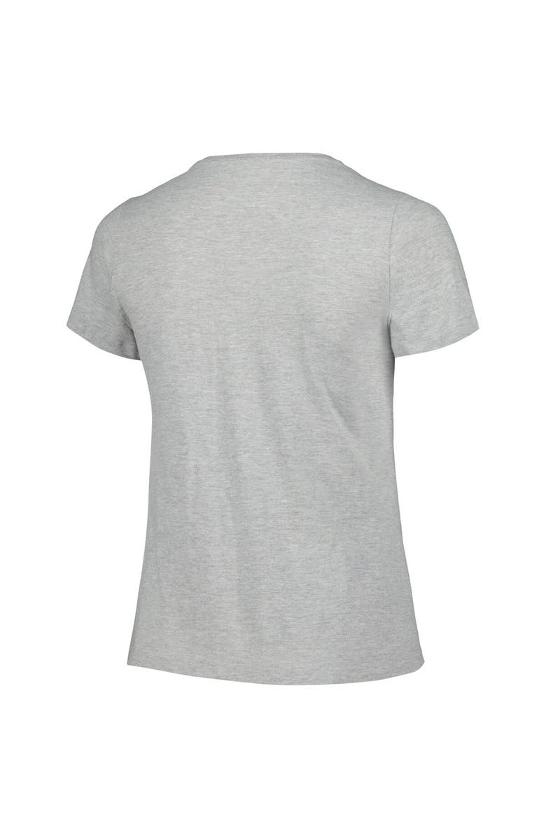 FANATICS Women's Fanatics Branded Heather Gray Chicago Bears Plus Size Arch Over Logo T-Shirt, Alternate, color, Heather Gray