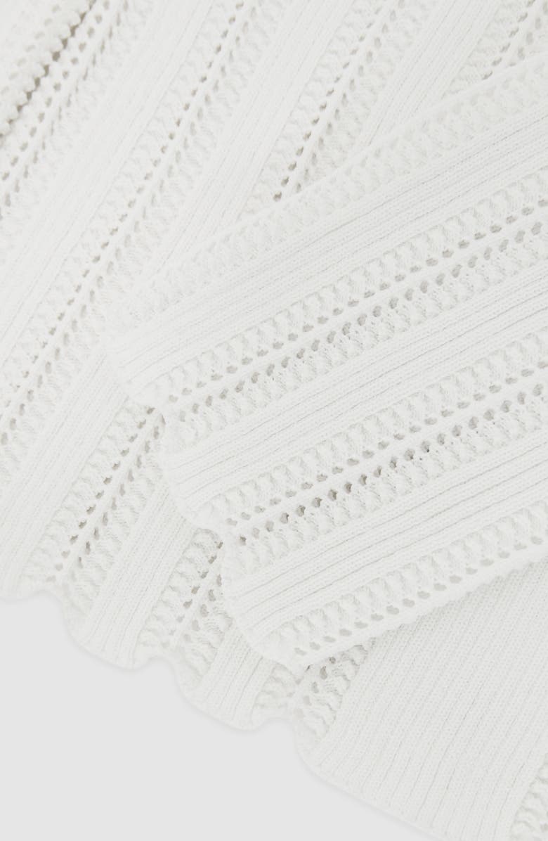 Reiss Loui Openwork Knit Top, Alternate, color, White