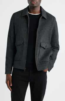 Nordstrom Wool Blend Zip Front Jacket