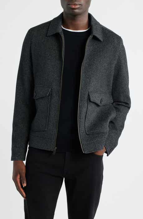 Nordstrom Wool Blend Zip Front Jacket