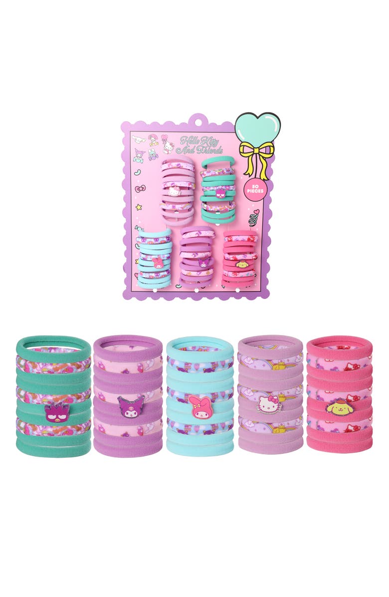 Hello Kitty Hair Ties in Bulk 50 Pieces Sanrio Hair Accessories, Main, color, Multicolored