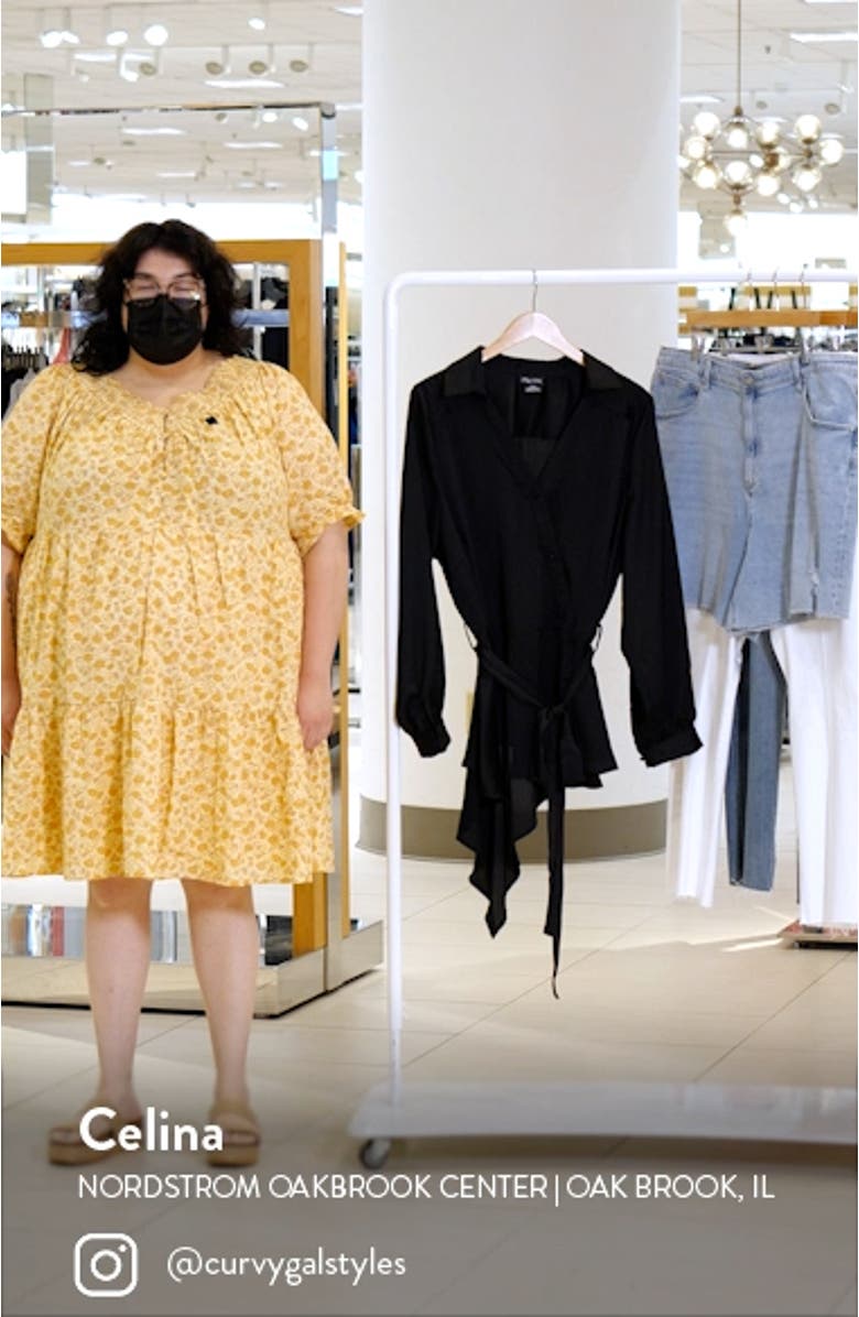 Tie 'N' Flow Asymmetric Satin Wrap Blouse, sales video thumbnail