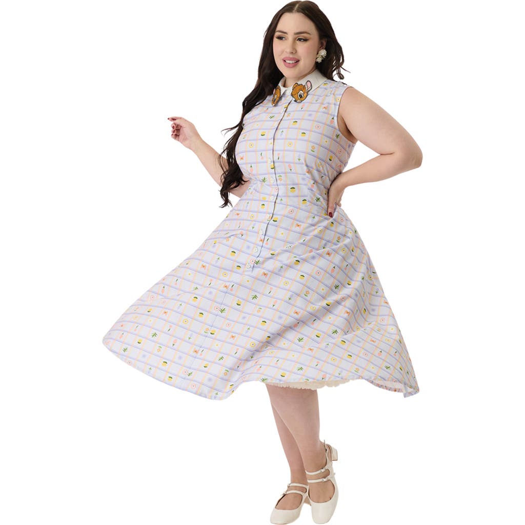 Shop Unique Vintage Plus Size Sleeveless Darlene Dress In Lavender