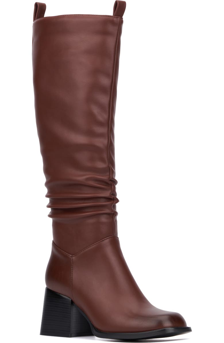 OLIVIA MILLER Solar Knee High Boot, Main, color, Brown