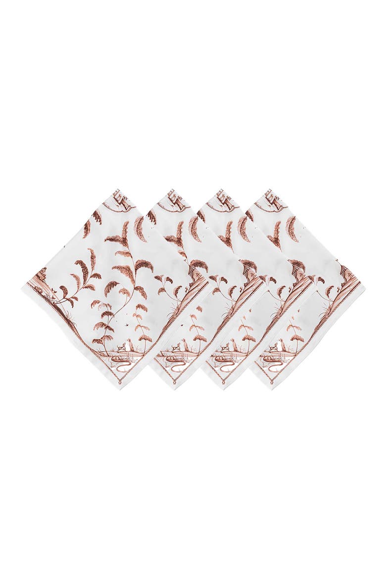 Set of 4 Country Estate Harvest Napkins, Main, color, SEPIA