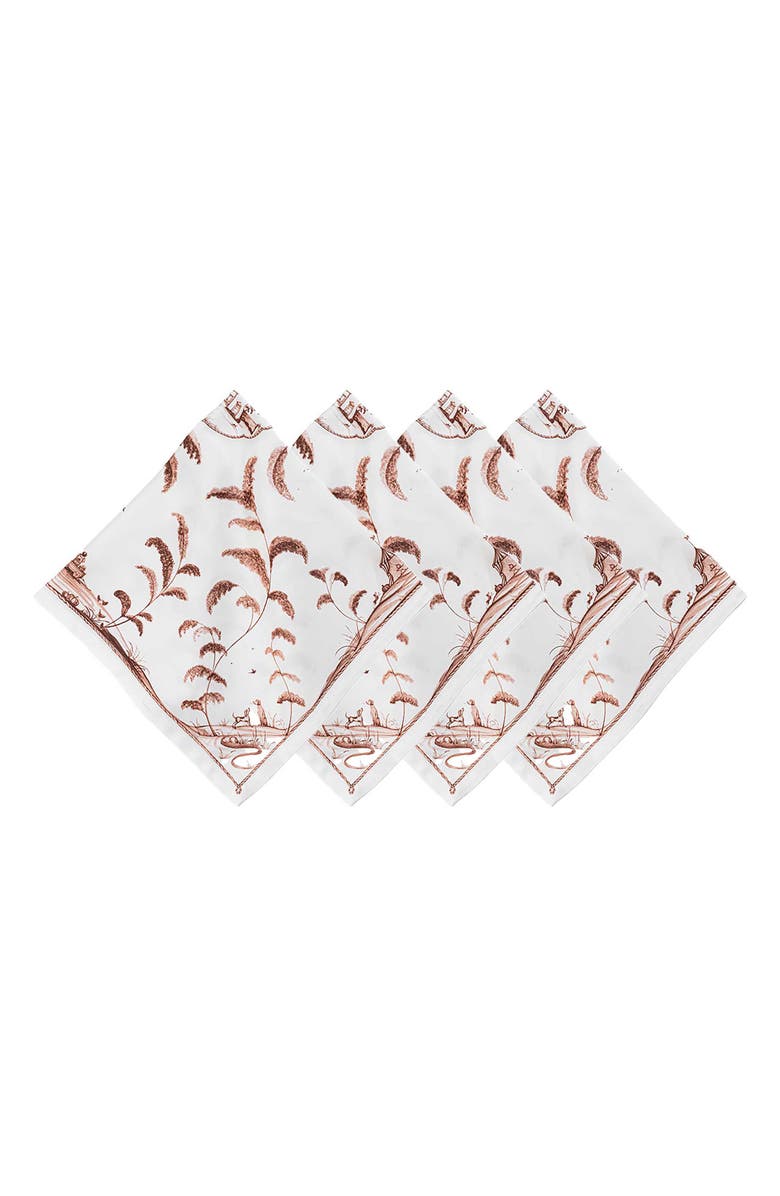 Juliska Set of 4 Country Estate Harvest Napkins, Main, color, Sepia