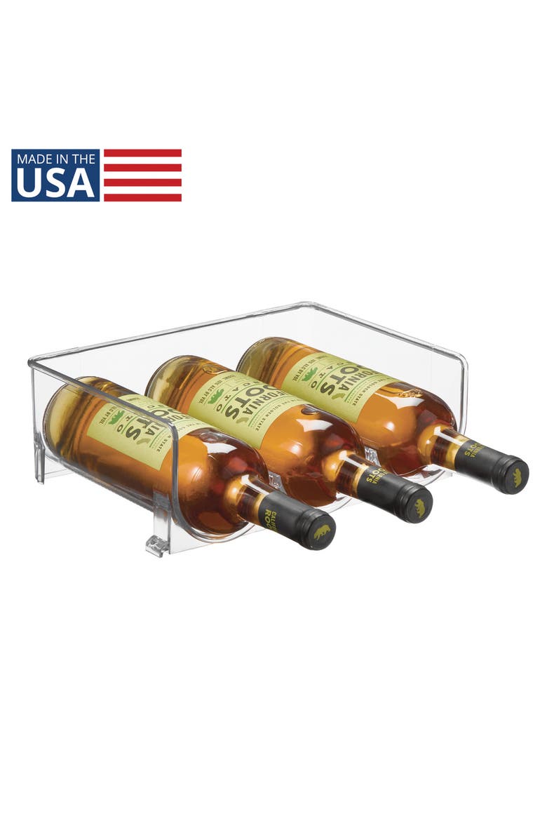 Stackable 3-Section Bottle Holder - Clear - Made in USA, Alternate, color, Clear