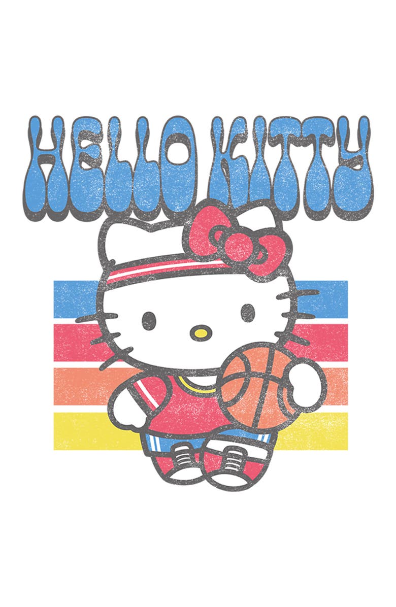 Hello Kitty Girl's Hello Kitty Retro and Sports Hello Kitty  Graphic T-Shirt, Alternate, color, White