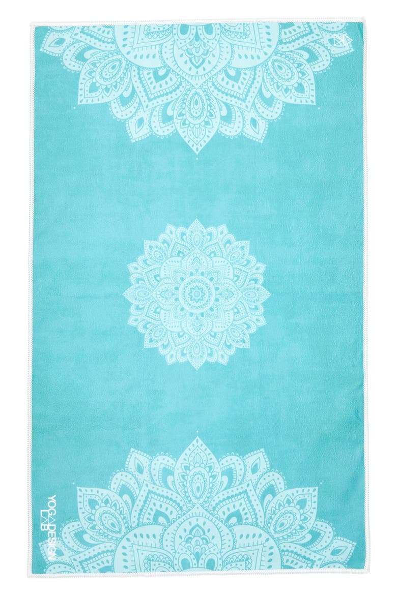 Yoga Hand Towel, Main, color, MANDALA TURQUOISE