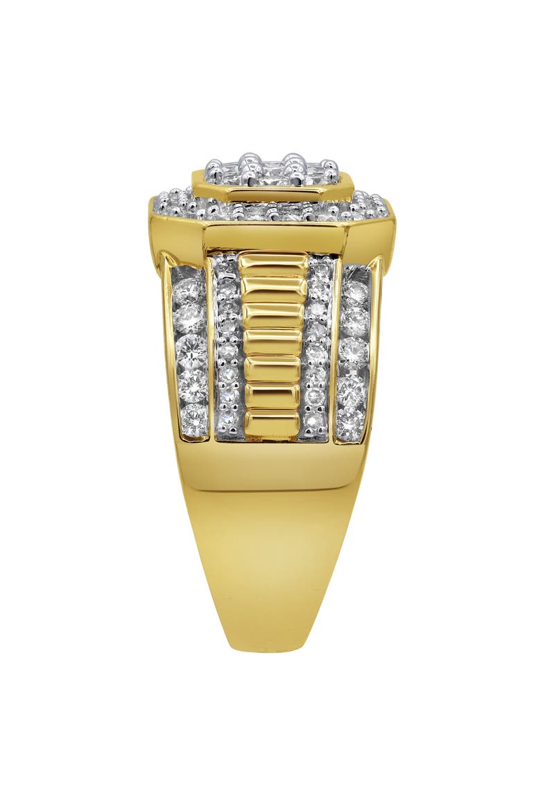 Hexonic 14K Yellow Gold Diamond Men Statement Ring - 1.50ct., Alternate, color, 14K Yellow Gold
