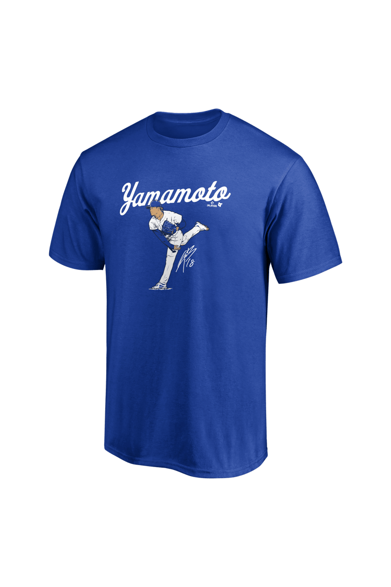 Unisex BreakingT Yoshinobu Yamamoto Royal Los Angeles Dodgers Ace T-Shirt, Main, color, Royal