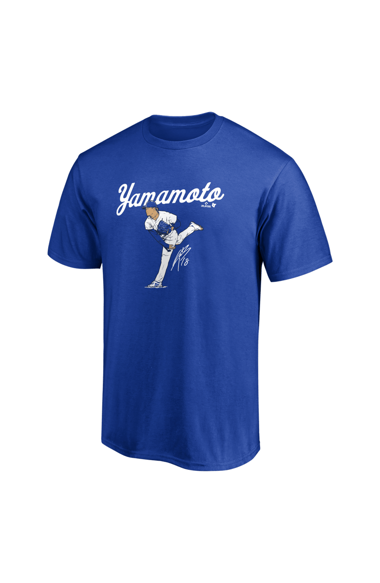 BREAKINGT Unisex BreakingT Yoshinobu Yamamoto Royal Los Angeles Dodgers Ace T-Shirt, Main, color, Royal