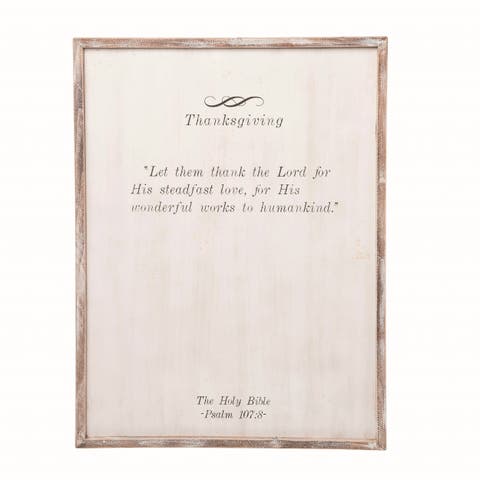 Brown Harvest Framed Fall Blessing Wall Decor Rustic Wood Sign