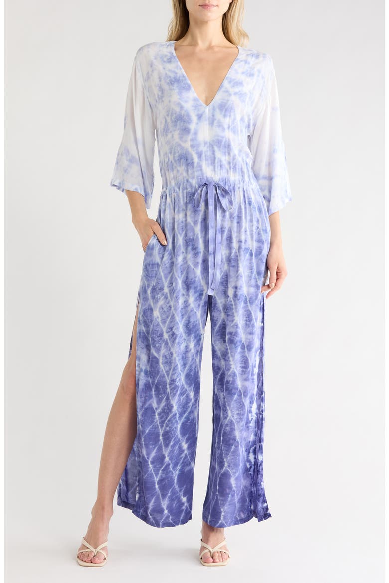 Kahala Wide Leg Jumpsuit, Main, color, DUSK NAVY LINKS WASH
