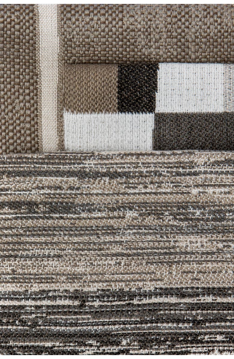 Elaine Smith Strata Grigio Indoor & Outdoor Woven Accent Pillow, Alternate, color, Grigio