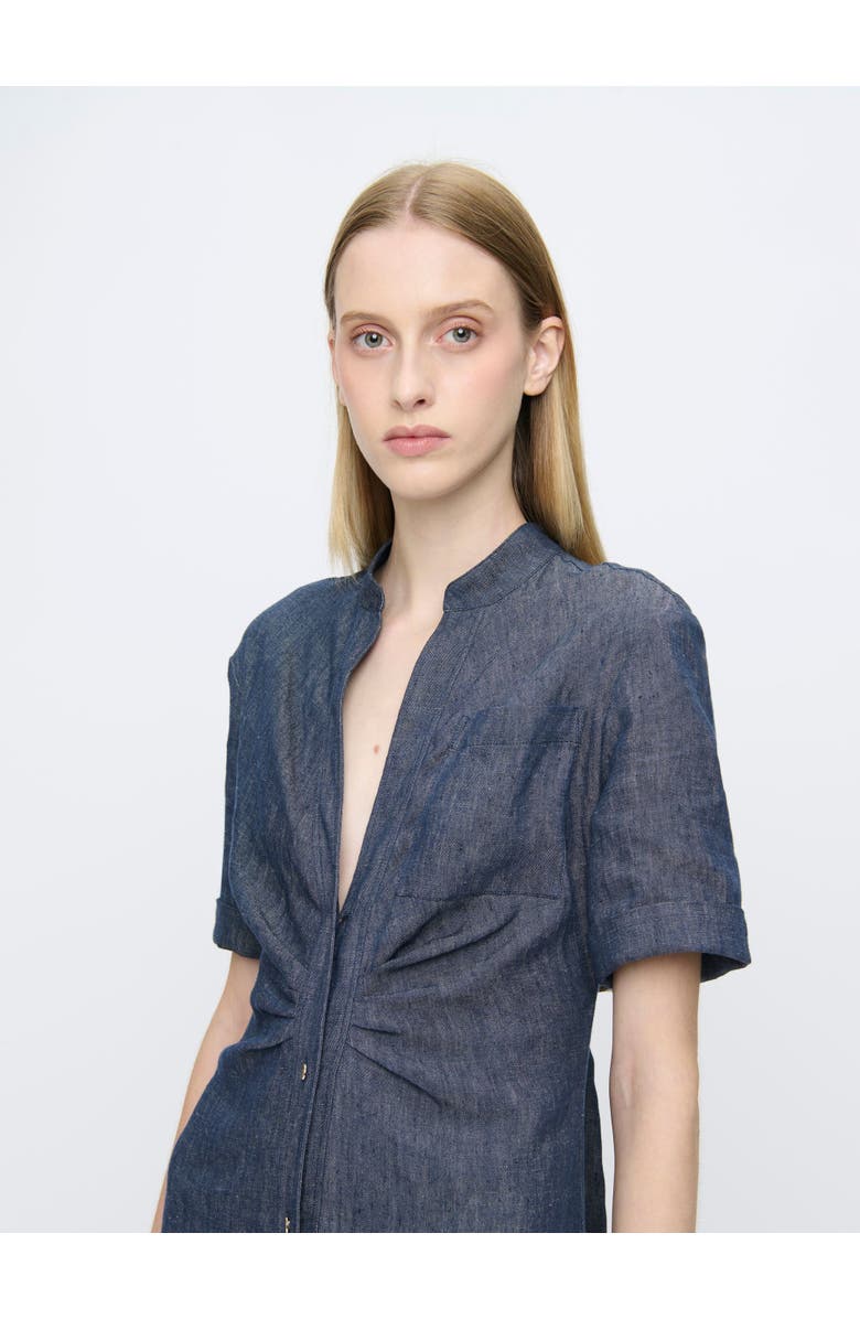 Callas Milano Noor A-Line Shirtdress, Alternate, color, Indigo Blue