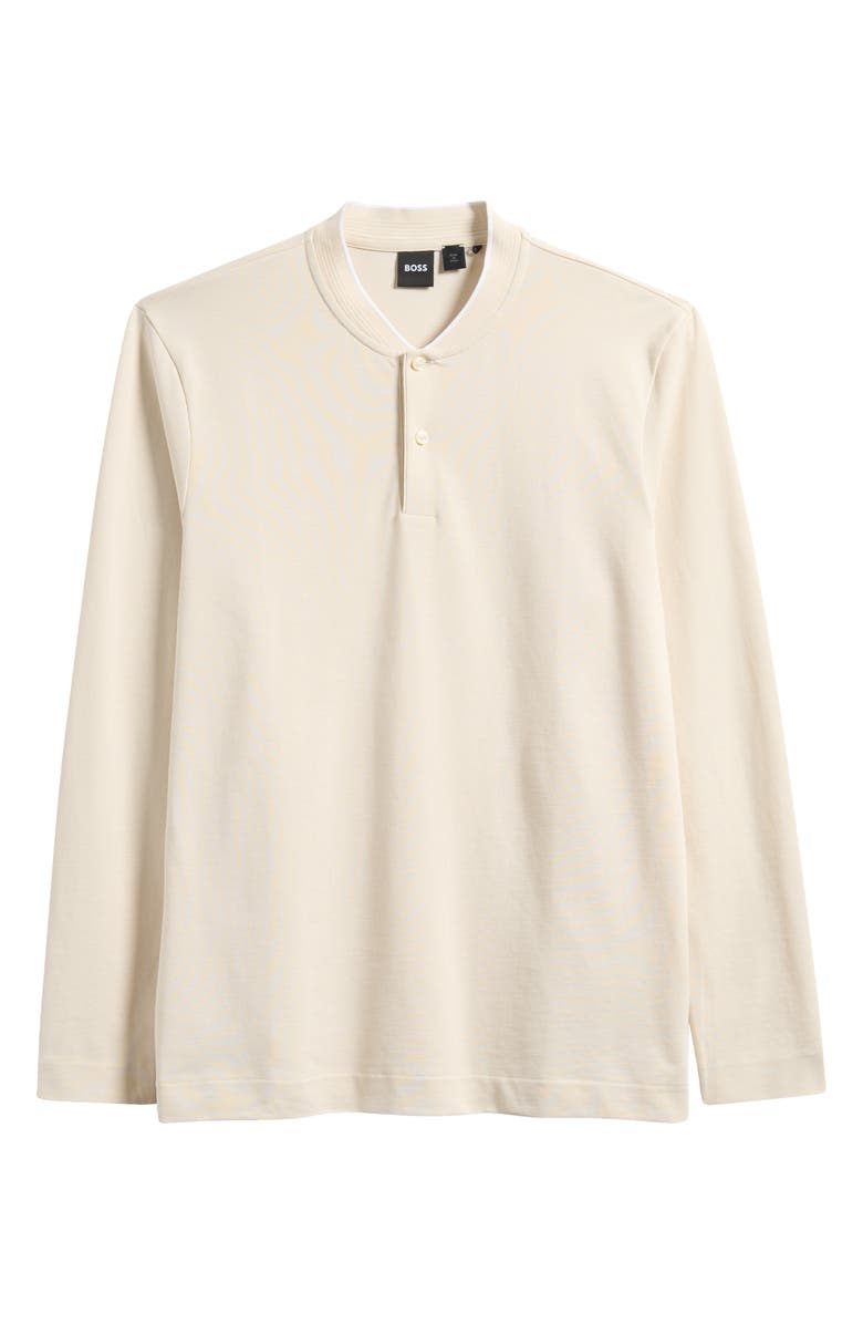 BOSS Pal Long Sleeve Blade Collar Polo, Alternate, color, Open White