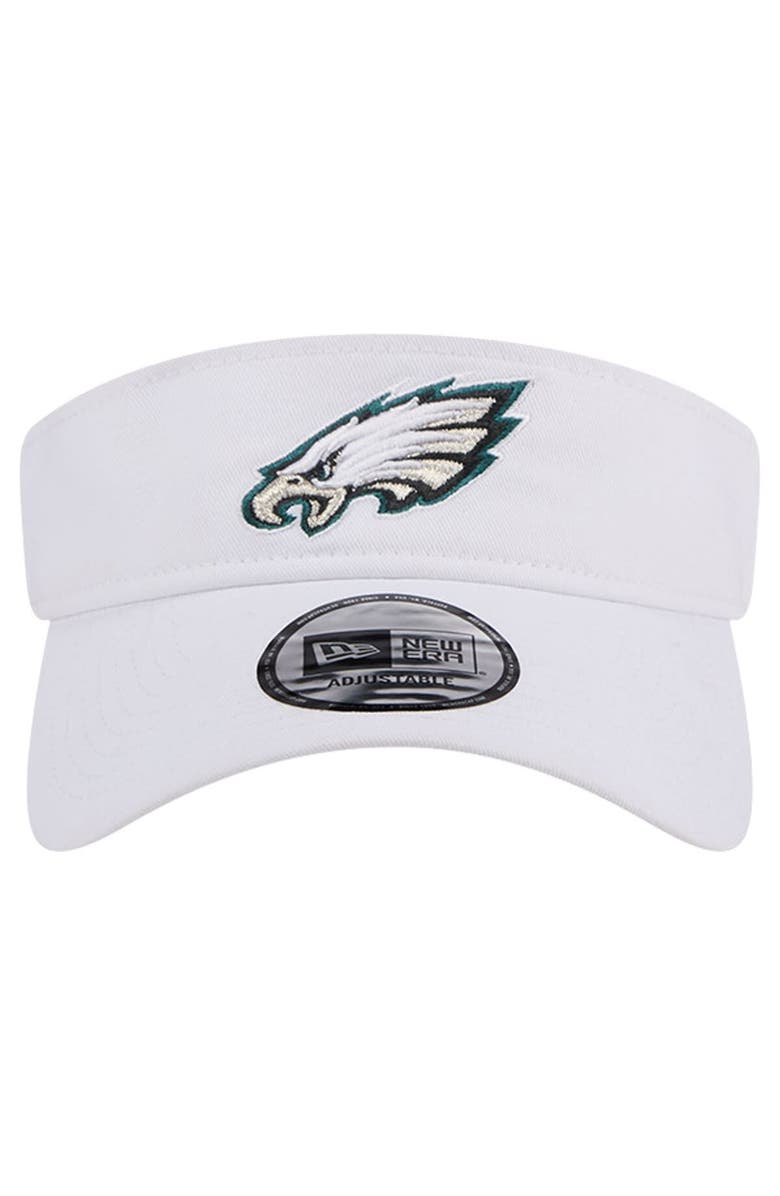 New Era Men's New Era White Philadelphia Eagles Main Adjustable Visor, Alternate, color, 