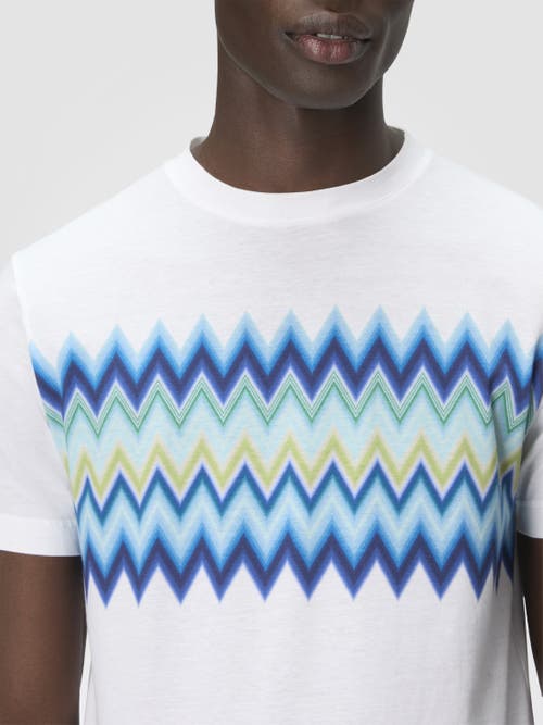 Missoni Short Sleeve T-shirt With Zigzag Insert In White
