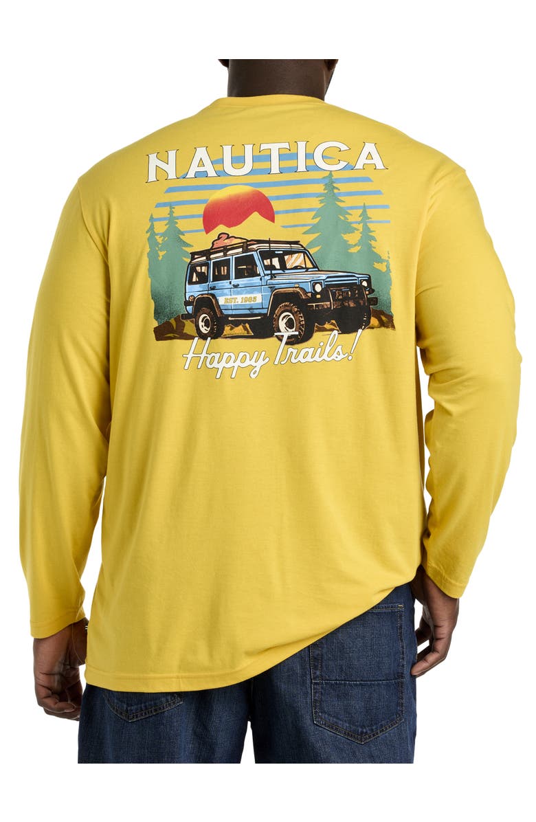 Nautica Happy Trails Long-Sleeve Graphic Tee, Alternate, color, Lightning Gold