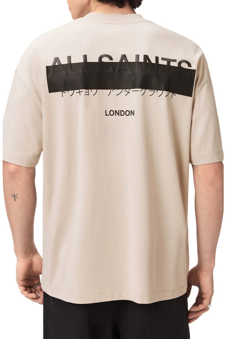 Redact Mock Neck Graphic T-Shirt, Alternate, color, FEATHER TAUPE