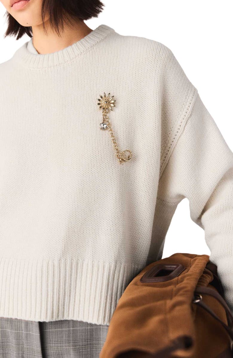 maje Checked suit trousers, Alternate, color, Grey