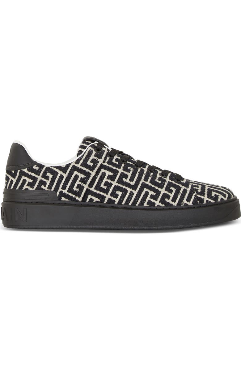 Balmain B Court Monogram Jacquard Low Top Sneaker, Alternate, color,