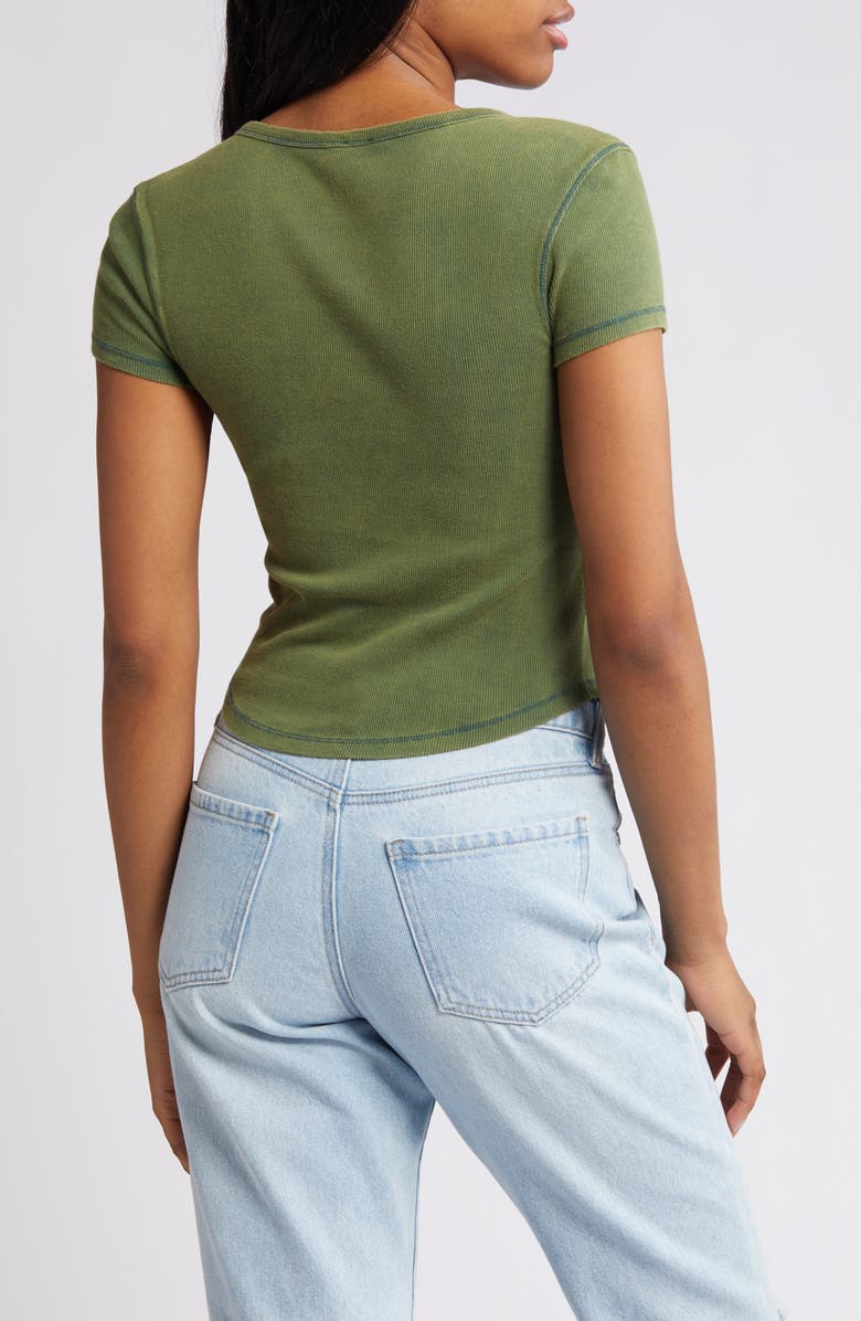 BDG Urban Outfitters Rib Henley T-Shirt, Alternate, color, Khaki