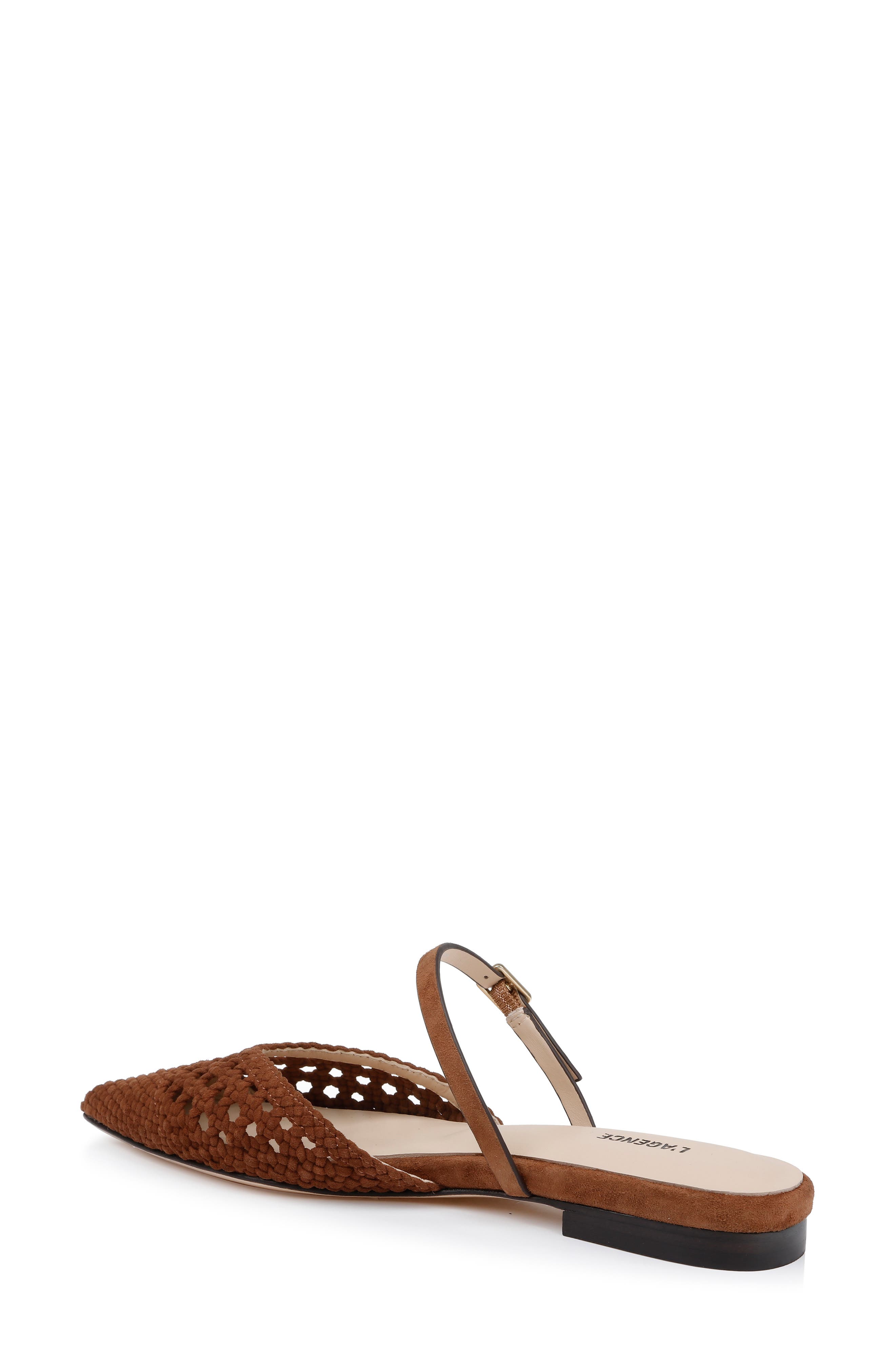 L'AGENCE Jacklyn Mary Jane Pointed Cap Toe Mule, Alternate, color, Buckskin Suede