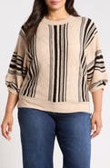 Wit & Wisdom Striped Dolman Sleeve Sweater
