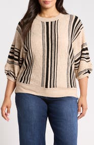Wit & Wisdom Striped Dolman Sleeve Sweater