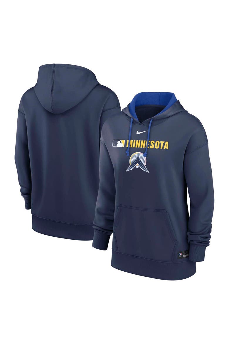 Women's Nike Navy Minnesota Twins Authentic Collection City Connect Performance Pullover Hoodie, Alternate, color, Navy