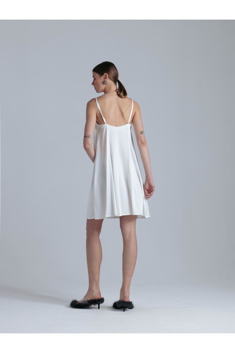 Aphrodite Silk Midi Dress, Alternate, color, Milk White