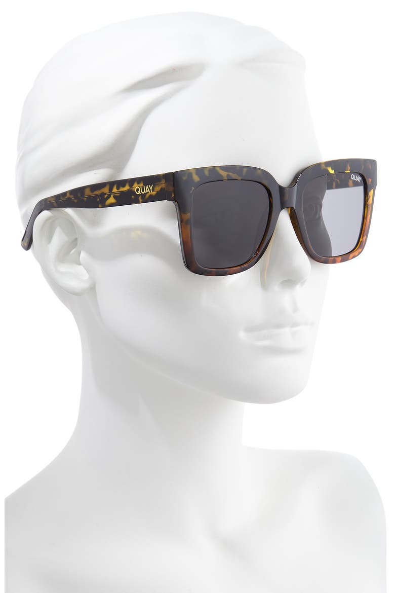 Icy 52mm Gradient Square Sunglasses, Alternate, color, TORT FADE/ SMOKE