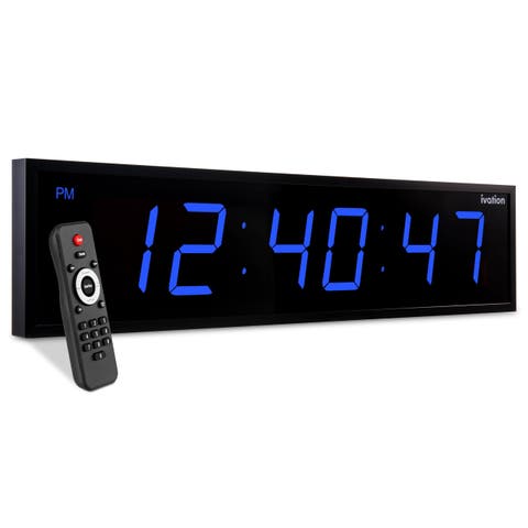 Large Digital Clock, 36 Led Wall Clock with Stopwatch, Alarms, Timer, Temp & Remote