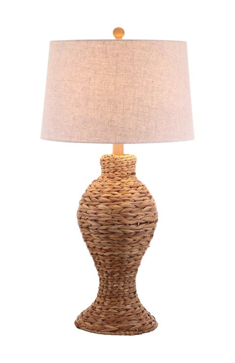 Elicia 31" 1-Light Coastal Cottage Water Hyacinth Weave LED Table Lamp