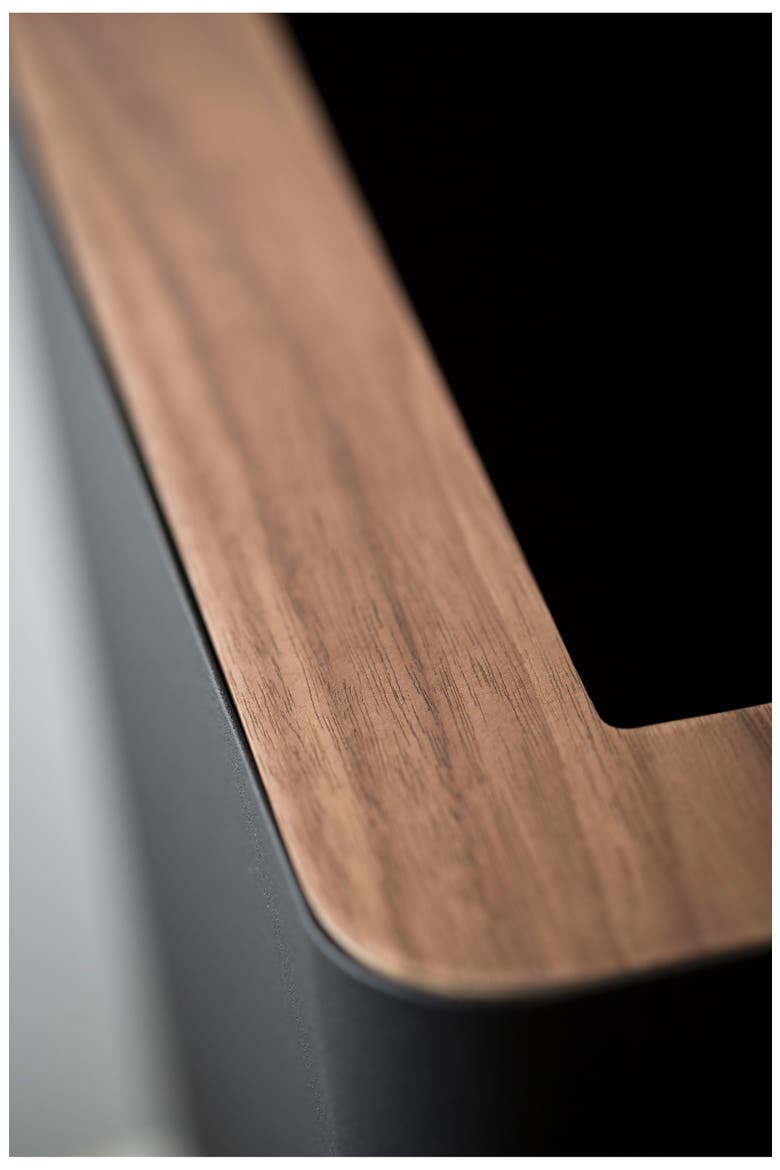 Rectangle Trash Can, Alternate, color, WALNUT