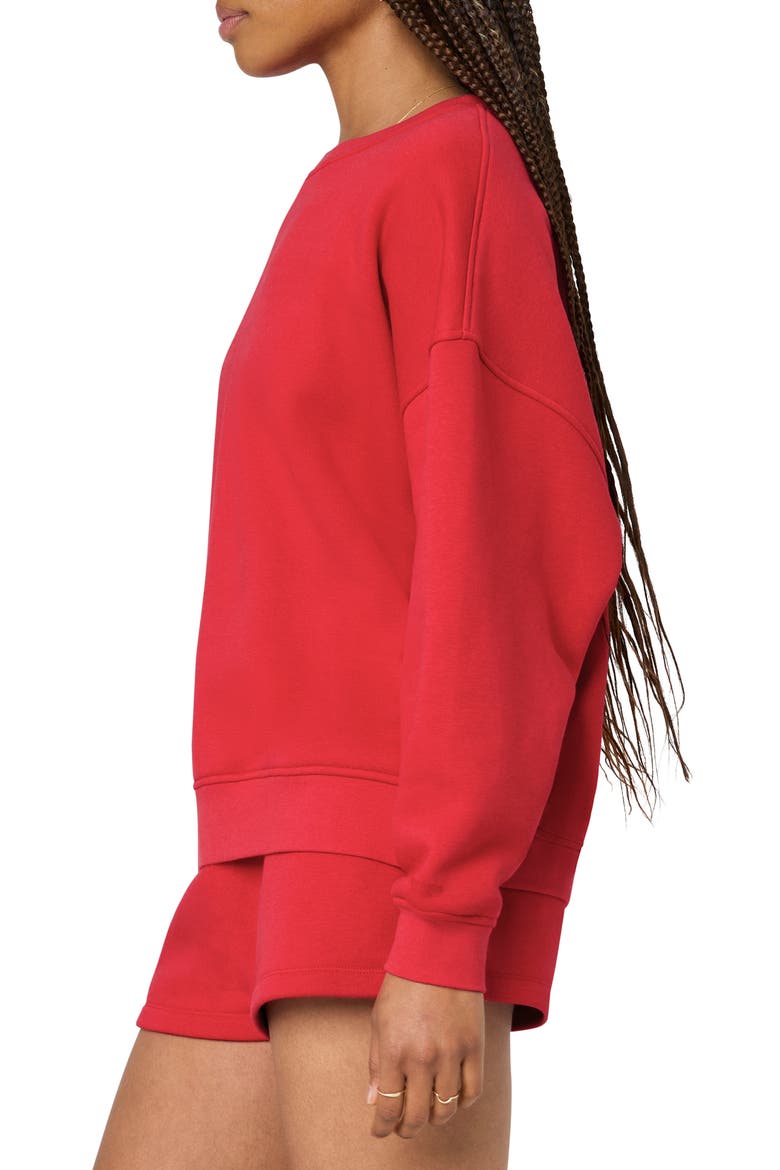 Cozy Crush Oversize Sweatshirt, Alternate, color, SCARLET