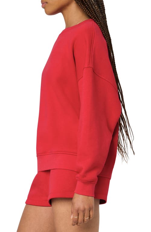 Florence By Mills Cozy Crush Oversize Sweatshirt In Scarlet