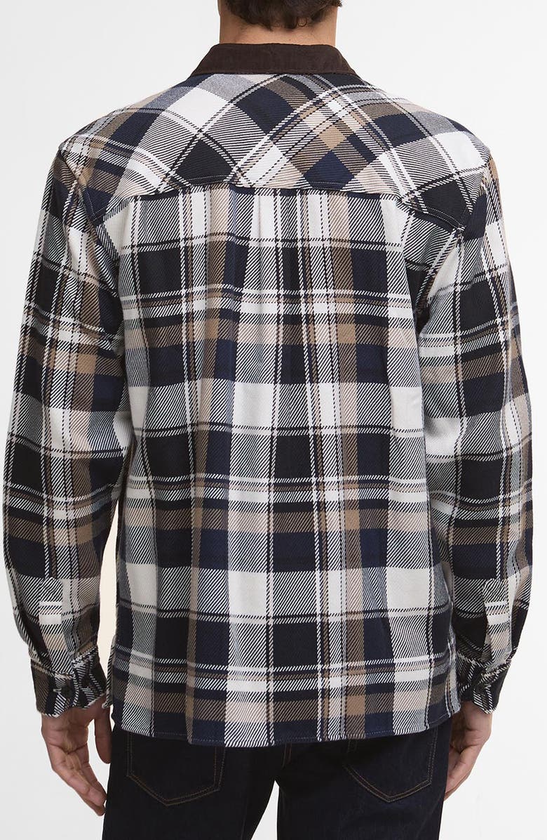 Barbour Grasmoor Plaid Heavyweight Cotton Twill Button-Up Shirt, Alternate, color, Navy