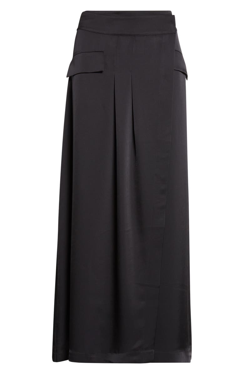 Ramy Brook Faux Wrap Maxi Skirt, Alternate, color, Black