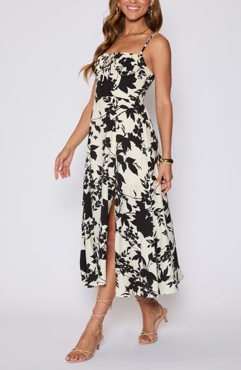 Sabine Fit & Flare Milkmaid Sundress