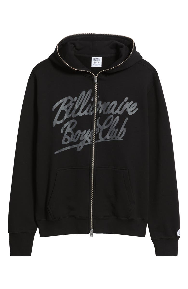 Billionaire Boys Club Script Logo Cotton Fleece Hoodie, Main, color, Black