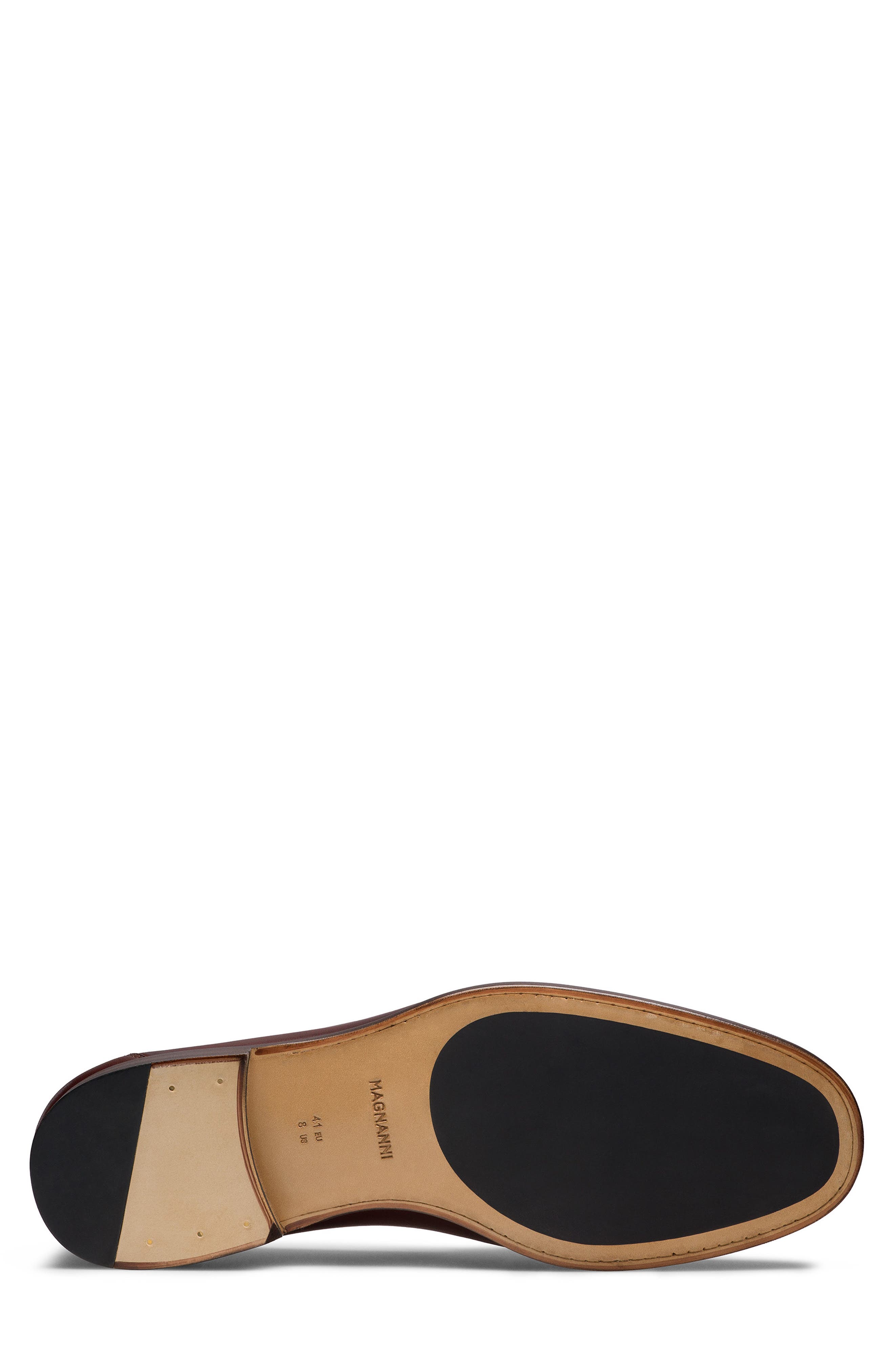 Magico Tassel Apron Toe Loafer, Alternate, color, BROWN