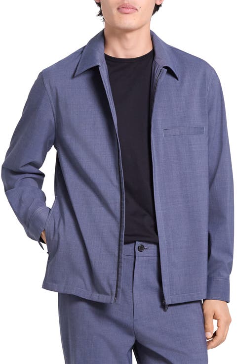 Wool Blend Zip Overshirt