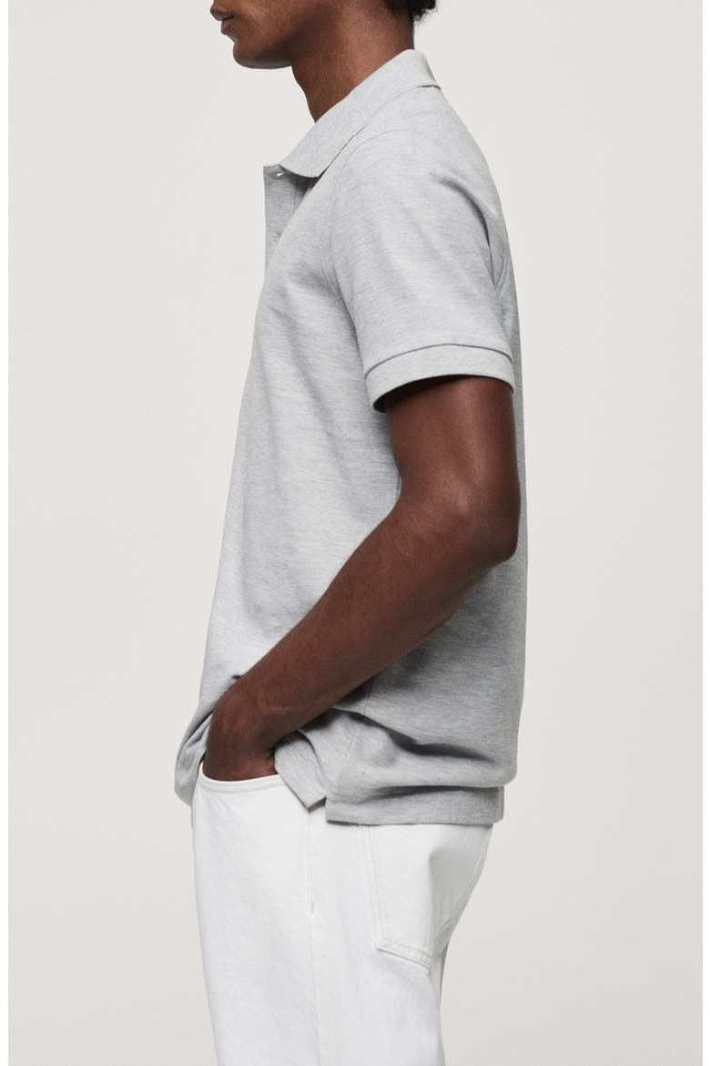 Cotton Piqué Polo, Alternate, color, MEDIUM HEATHER GREY